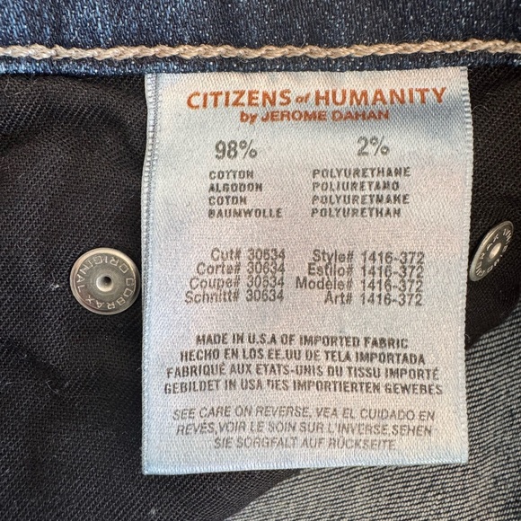 Citizens Of Humanity high rise rocket Blue Skinny Jeans |US 26 | 98% Cotton - Picture 7 of 10